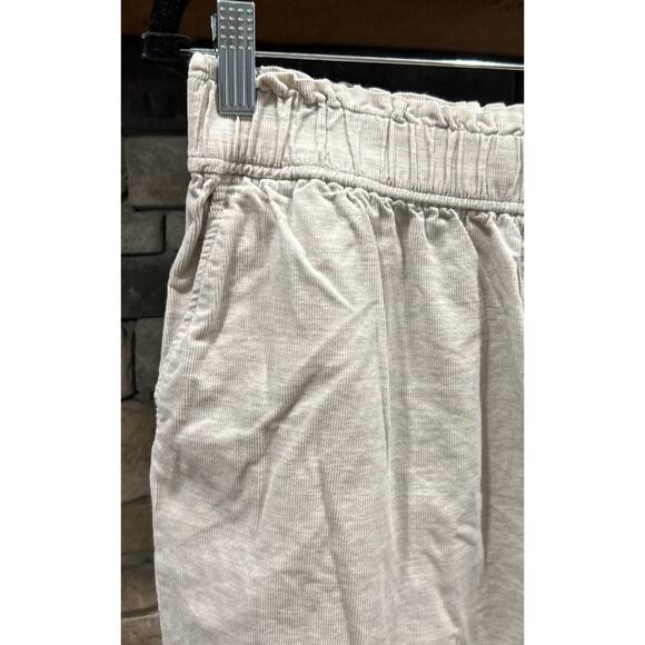 Women’s MADEWELL Melange Gray Corduroy Pull On Wide Leg Pants M *B2 - Picture 2 of 5